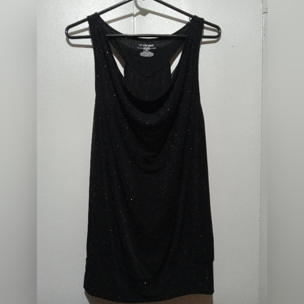 5 FOR $25 ITEM WITH 5FOR $25 PURCHASES ONLY 14/16 LANEBRYANT BLACK SHIMMERY TOP
